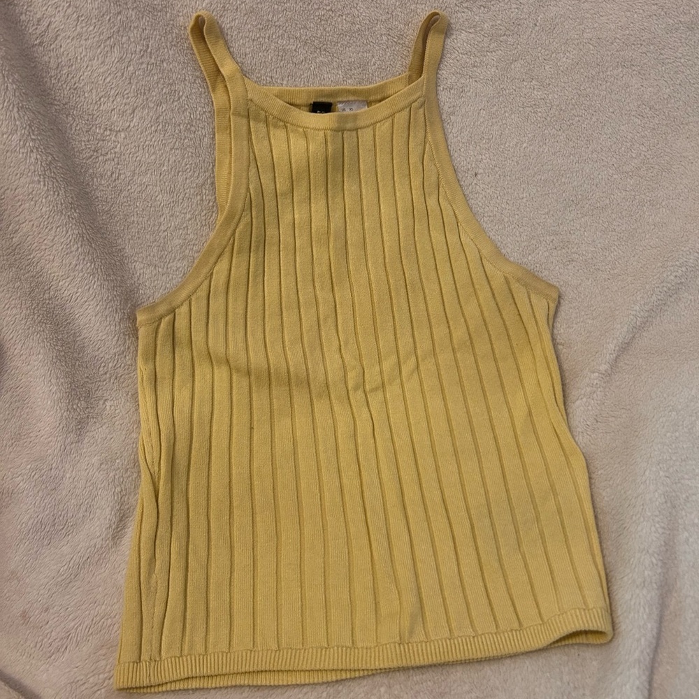 H&M Mustard Ribbed Tank Top